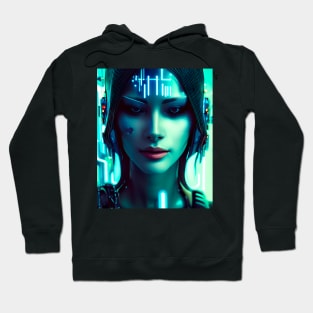 Cyberpunk Hotties (23) - Beautiful Sci fi Women Hoodie